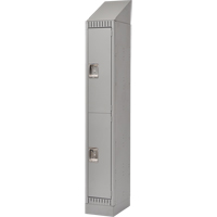 Lockers, 2 -tier, 12" x 18" x 86", Steel, Grey, Knocked Down Les Fournitures Industrielles Méga