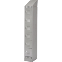 Lockers, 6 -tier, 12" x 18" x 86", Steel, Grey, Knocked Down Les Fournitures Industrielles Méga
