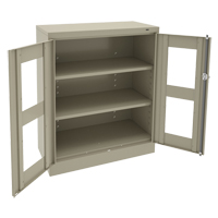C-Thru Counter High Cabinet, Steel, 2 Shelves, 42" H x 36" W x 18" D Les Fournitures Industrielles Méga