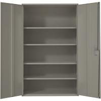 Armoire de rangement Hi-Boy tr&egrave;s large, Acier, 4 Tablettes, 72" h x 48" la x 24" P, Gris Les Fournitures Industrielles Méga