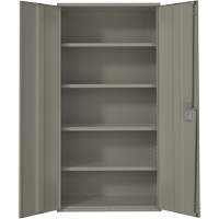 Armoire de rangement Hi-Boy, Acier, 4 Tablettes, 72" h x 36" la x 18" P, Gris Les Fournitures Industrielles Méga