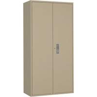 Armoire de rangements combin&eacute;s, Acier, 6 Tablettes, 72" h x 36" la x 18" P, Beige Les Fournitures Industrielles Méga
