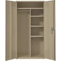 Armoire de rangements combin&eacute;s, Acier, 6 Tablettes, 72" h x 36" la x 18" P, Beige Les Fournitures Industrielles Méga