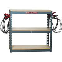 Battery Charging Rack with 10 Clamp Sets Les Fournitures Industrielles Méga