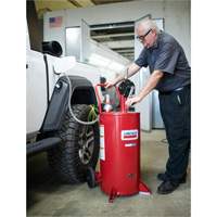 Chariot &agrave; carburant en acier de 25 gallons avec pompe rotative bidirectionnelle et filtre Les Fournitures Industrielles Méga