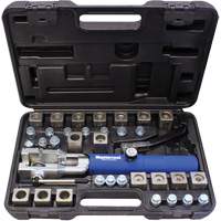 Jeu d'outils &agrave; &eacute;vaser hydraulique universel avec manche bleu & jeu d'adaptateurs Les Fournitures Industrielles Méga
