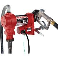12V DC Fuel Transfer Pump with Nozzle Les Fournitures Industrielles Méga