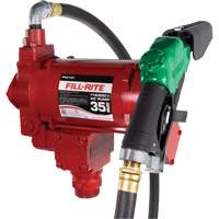 115/230V AC Fuel Transfer Pump with Nozzle Les Fournitures Industrielles Méga
