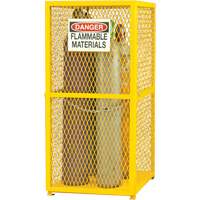Armoire de rangement pour bouteilles &agrave; gaz, nbre de bouteilles: 9, 30" , 30" , 71-3/4" , Jaune Les Fournitures Industrielles Méga