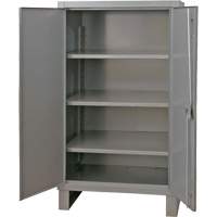 Armoire tr&egrave;s robuste, Acier, 3 Tablettes, 66" h x 48" la x 24" P, Gris Les Fournitures Industrielles Méga