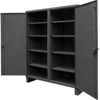 Armoire tr&egrave;s robuste, Acier, 8 Tablettes, 78" h x 72" la x 24" P, Gris Les Fournitures Industrielles Méga
