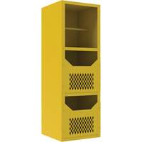 Armoire pour le contr&ocirc;le des d&eacute;versements, 1 Tablettes, 72" h x 24" la x 24" p, Acier, Jaune Les Fournitures Industrielles Méga