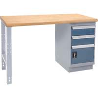 &eacute;tabli industriel, Porte a/combinaison de tiroirs, Cap 1000 lb, 36" la x 72" p, 34" h Les Fournitures Industrielles Méga