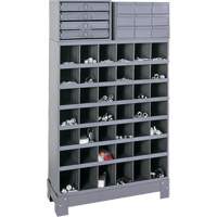 Modular Small Parts Storage Unit, Steel, 13 Drawers, 33-3/4" x 12-1/4" x 59", Grey Les Fournitures Industrielles Méga