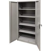 Armoire de rangement, Acier, 4 Tablettes, 78" h x 36" la x 24" P, Gris Les Fournitures Industrielles Méga