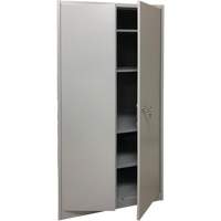 Armoire de rangement, Acier, 4 Tablettes, 78" h x 36" la x 24" P, Gris Les Fournitures Industrielles Méga