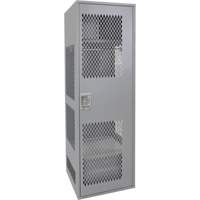 Casier pour &eacute;quipement avec porte, Acier, 24" la x 24" p x 72" h, Gris Les Fournitures Industrielles Méga