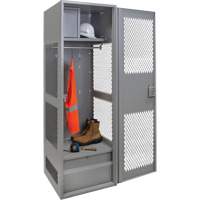 Casier pour &eacute;quipement avec porte, Acier, 24" la x 24" p x 72" h, Gris Les Fournitures Industrielles Méga