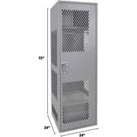 Casier pour &eacute;quipement avec porte, Acier, 24" la x 24" p x 72" h, Gris Les Fournitures Industrielles Méga