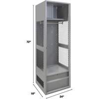 Casier pour &eacute;quipement, Acier, 24" la x 18" p x 72" h, Gris Les Fournitures Industrielles Méga