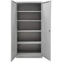 Armoires de rangement Hi-Boy, Acier, 4 Tablettes, 72" h x 36" la x 18" P, Gris Les Fournitures Industrielles Méga