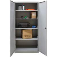 Armoires de rangement Hi-Boy, Acier, 4 Tablettes, 72" h x 36" la x 18" P, Gris Les Fournitures Industrielles Méga