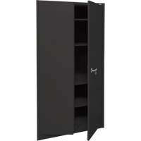 Storage Cabinet, Steel, 4 Shelves, 78" H x 36" W x 24" D, Black Les Fournitures Industrielles Méga