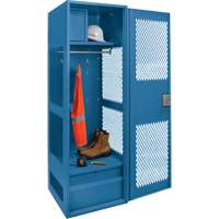 Casier pour &eacute;quipement avec porte, Acier, 24" la x 24" p x 72" h, Bleu fonc&eacute; Les Fournitures Industrielles Méga