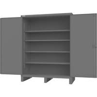 Armoire avec portes encastr&eacute;es, Acier, 4 Tablettes, 78" h x 60" la x 30" P, Gris Les Fournitures Industrielles Méga