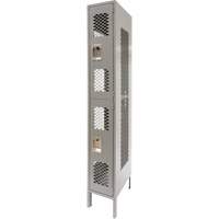 Casiers ventil&eacute;s, 2 niveaux, 12" x 18" x 78", Acier, Gris, D&eacute;mont&eacute;, Perfor&eacute; Les Fournitures Industrielles Méga