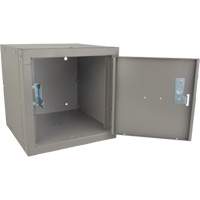 Casier cubique empilable, 12" x 12" x 12", Acier, Gris, D&eacute;mont&eacute; Les Fournitures Industrielles Méga