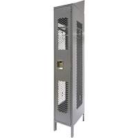 Casiers ventil&eacute;s, 12" x 18" x 88", Acier, Gris, D&eacute;mont&eacute;, Perfor&eacute; Les Fournitures Industrielles Méga