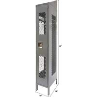 Casiers ventil&eacute;s, 12" x 18" x 88", Acier, Gris, D&eacute;mont&eacute;, Perfor&eacute; Les Fournitures Industrielles Méga
