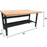 Industrial Modular Workbench, 1000 lbs. Cap., 72" W x 48" D Les Fournitures Industrielles Méga