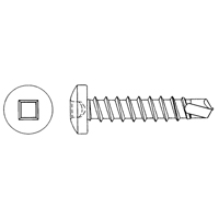 Self Drill Pan Head Screws, #8 x 1" L, Zinc Plated Les Fournitures Industrielles Méga