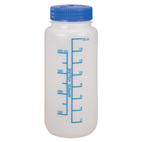 Bouteilles &agrave; large ouverture, Ronde, 16 oz, Plastique Les Fournitures Industrielles Méga