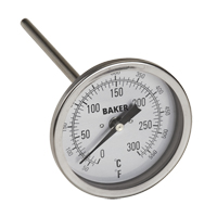 Bi-Metal Thermometers, Contact, Analogue, 50-550°F (0-260°C) Les Fournitures Industrielles Méga