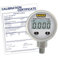 B5000 Series Pressure Gauge with ISO Certificate, 2-1/2" , 0 - 103.4 kPa/0 - 15 psi/0 - 416 in. w.c., Bottom Mount, Digital Les Fournitures Industrielles Méga