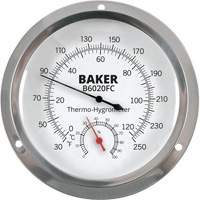 Dial Thermo-Hygrometer, 0% - 100% RH, 30 - 250°F (0 - 120°C) Les Fournitures Industrielles Méga
