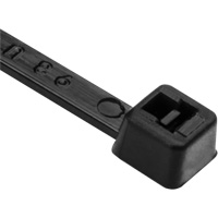 PA66 Cable Ties, 8" Long, 50 lbs. Tensile Strength, Black Les Fournitures Industrielles Méga