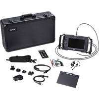 Ensemble de vid&eacute;oscope haute performance avec cam&eacute;ra HD double & longue sonde, 1280" lo x 720" la Affichage, 1024 x 600 pixels, 4,9 mm (0,19") T&ecirc;te de cam&eacute;ra Les Fournitures Industrielles Méga