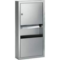 Combinaisons distributeurs d'essuie-mains & poubelle, Manuel, 14" la x 4" p x 28" h Les Fournitures Industrielles Méga