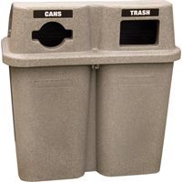Recycling Containers Bullseye, Curbside, Plastic, 2 x 22 US gal. Les Fournitures Industrielles Méga