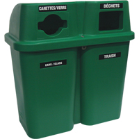 Recycling Containers Bullseye, Curbside, Plastic, 2 x 22 US gal. Les Fournitures Industrielles Méga