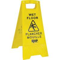 Panneau d'avertissement "Plancher mouill&eacute;", Bilingue avec pictogramme Les Fournitures Industrielles Méga