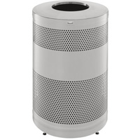 Poubelle d&eacute;corative &agrave; dessus ouvert classique, Acier inoxydable, Capacit&eacute; 51 gal. US Les Fournitures Industrielles Méga