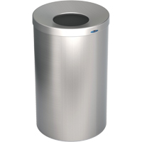 R&eacute;cipient &agrave; d&eacute;chets pour halls, Acier inoxydable, 33 gal. US Les Fournitures Industrielles Méga