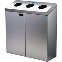 Station de recyclage au sol, Vrac, Acier inoxydable, 42 gal. Les Fournitures Industrielles Méga