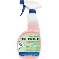 Action triple - nettoyant, d&eacute;graissant et d&eacute;sinfectant, 750 ml, Bouteille &agrave; g&acirc;chette Les Fournitures Industrielles Méga