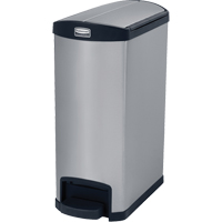Contenant &agrave; d&eacute;chets Slim Jim , Acier inoxydable, Capacit&eacute; 13 gal. US Les Fournitures Industrielles Méga